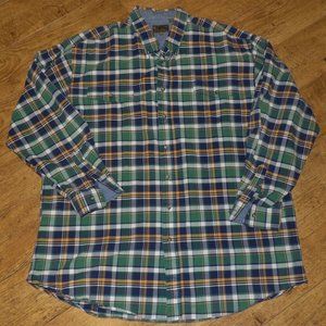 Roper LS Cotton Pocket Plaid Button Up Shirt, 3XLT